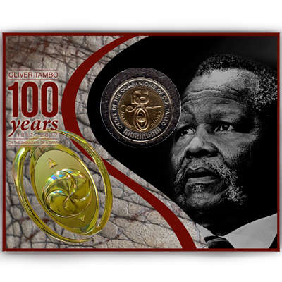 *** NEW *** O. R. Tambo Centenary Five Rand Boxed Limited Edition - R5 2017 MS63-MS70 Potential