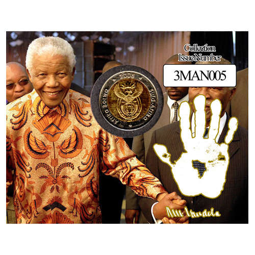 90 Years Birthday Of N. Mandela Five Rand Coin Flip Limited Edition - R5 2008 MS63-MS70 Potential
