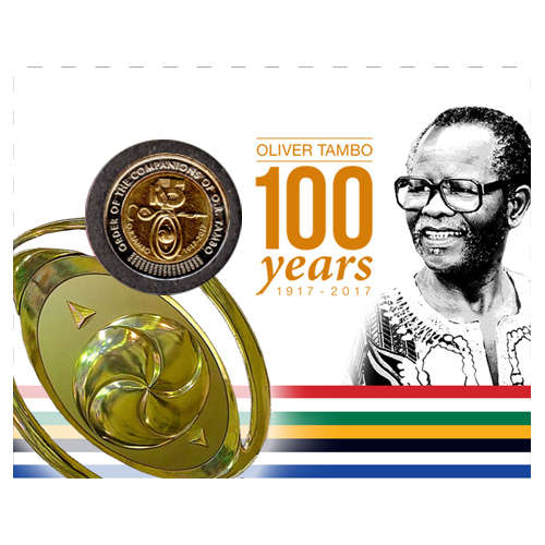 O. R. Tambo Centenary Five Rand Boxed Limited Edition - R5 2017 MS63-MS70 Potential