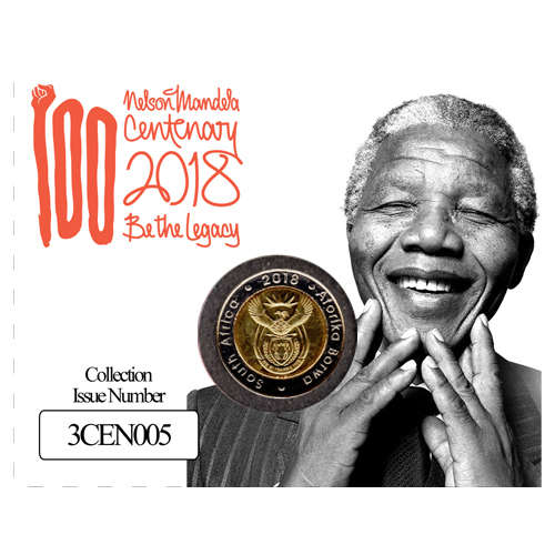 Mandela Centenary Five Rand Boxed Limited Edition - R5 2018 MS63-MS70 Potential