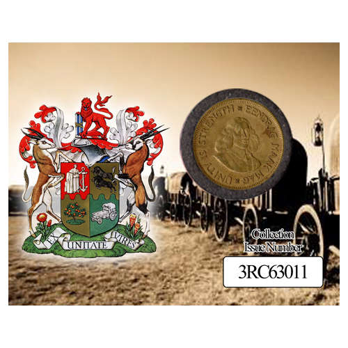 Republic Of South Africa One Cent Coin Flip - Eendrag Maak Mag / Unity Is Strength - 1c 1963