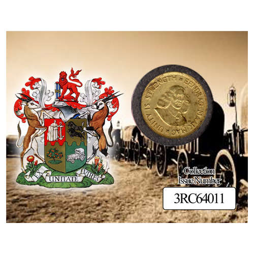 Republic Of South Africa One Cent Coin Flip - Eendrag Maak Mag / Unity Is Strength - 1c 1964