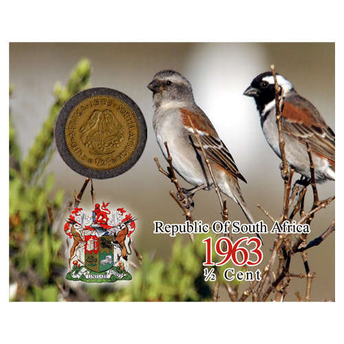 Republic Of South Africa Half Cent Coin Flip - Eendrag Maak Mag / Unity Is Strength - 1/2c 1963