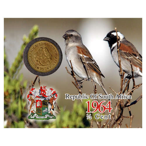 Republic Of South Africa Half Cent Coin Flip - Eendrag Maak Mag / Unity Is Strength - 1/2c 1964