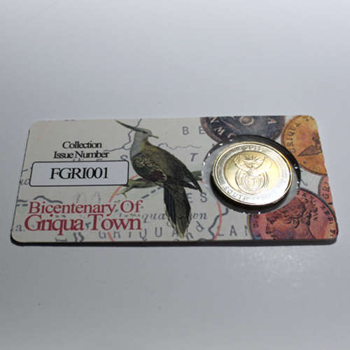 Griqua Town Bicentenary Five Rand Coin Flip Limited Edition - R5 2015 MS63-MS70 Potential