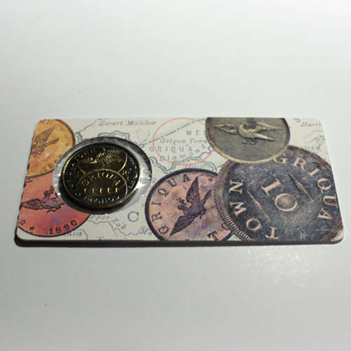 Griqua Town Bicentenary Five Rand Coin Flip Limited Edition - R5 2015 MS63-MS70 Potential