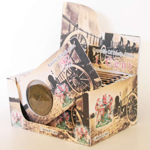 Republic Of South Africa One Cent Coin Flip - Eendrag Maak Mag / Unity Is Strength - 1c 1962