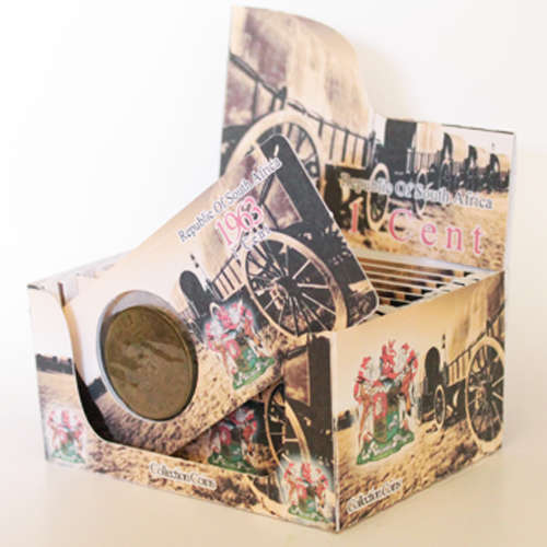 Republic Of South Africa One Cent Coin Flip - Eendrag Maak Mag / Unity Is Strength - 1c 1963