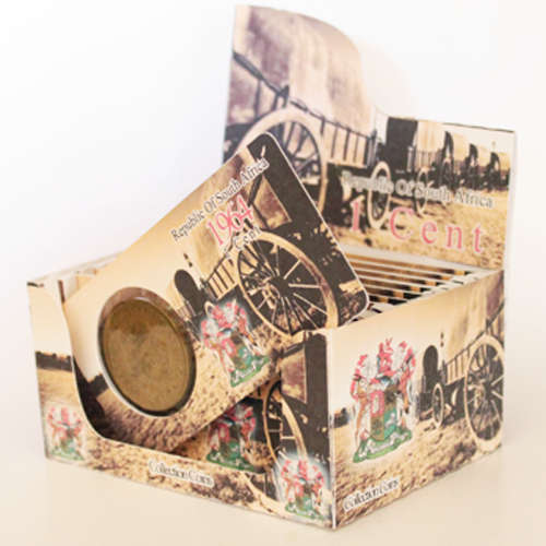 Republic Of South Africa One Cent Coin Flip - Eendrag Maak Mag / Unity Is Strength - 1c 1964