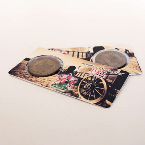 Republic Of South Africa One Cent Coin Flip - Eendrag Maak Mag / Unity Is Strength - 1c 1961