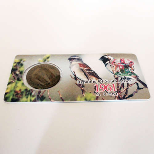 Republic Of South Africa Half Cent Coin Flip - Eendrag Maak Mag / Unity Is Strength - 1/2c 1961