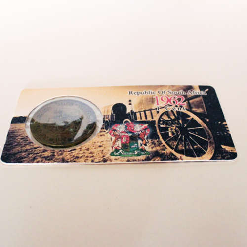 Republic Of South Africa One Cent Coin Flip - Eendrag Maak Mag / Unity Is Strength - 1c 1962