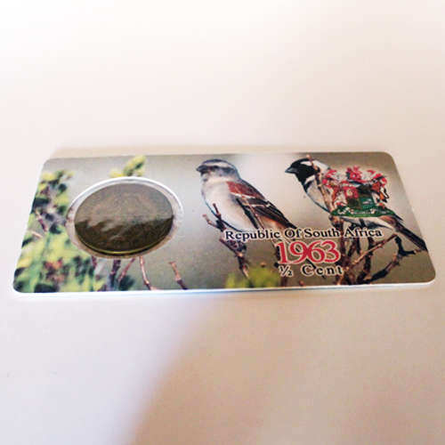 Republic Of South Africa Half Cent Coin Flip - Eendrag Maak Mag / Unity Is Strength - 1/2c 1963