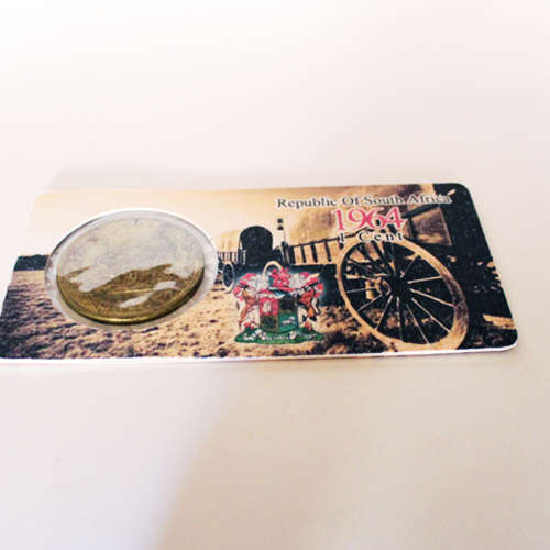 Republic Of South Africa One Cent Coin Flip - Eendrag Maak Mag / Unity Is Strength - 1c 1964