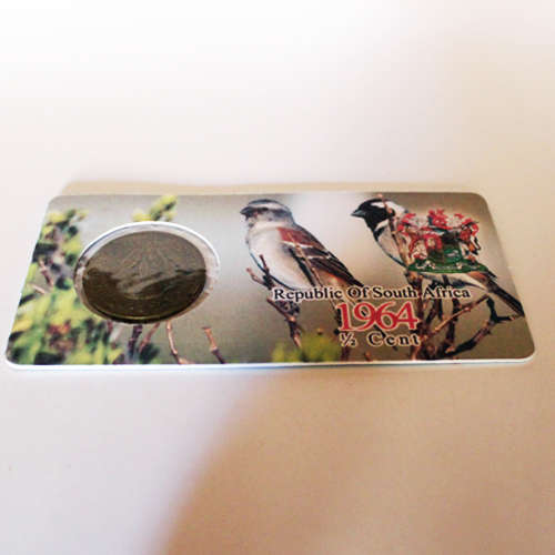 Republic Of South Africa Half Cent Coin Flip - Eendrag Maak Mag / Unity Is Strength - 1/2c 1964