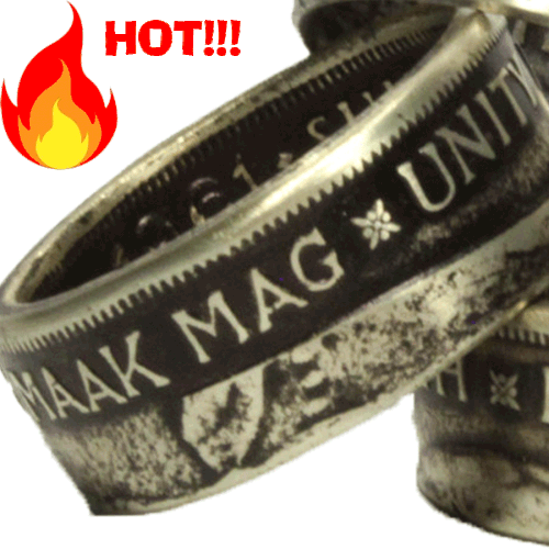 Eendrag Maak Mag - Unity Is Strength  Ladies or Men`s Coin Ring  RSA - 12 or 1 Cent
