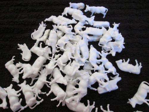 10 Unpainted Cattle - N-Scale