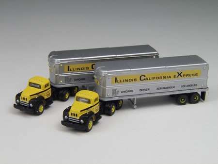 Brand new Mini Metals N scale ICX R-190 Tractor/32' Aero Van Trailer Set x 2