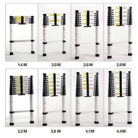 6m Aluminum Alloy Portable Extension Telescopic Ladder Single Straight Ladder