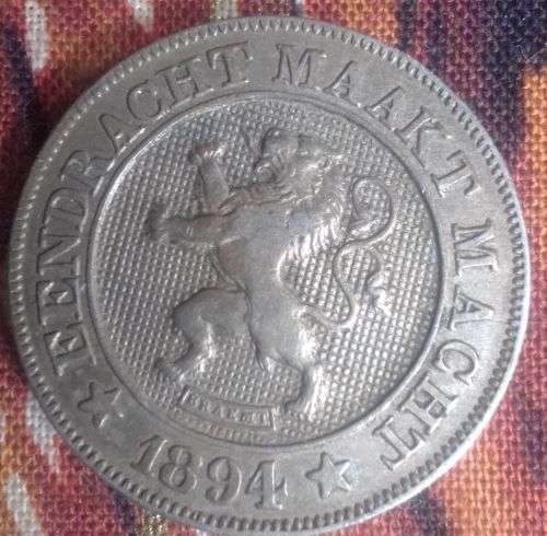 1894 10 Leopold Centimes Coin