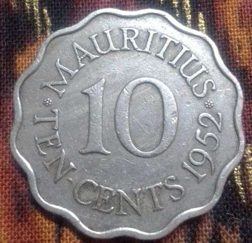 Mauritius 10 Cents 1952  Coin