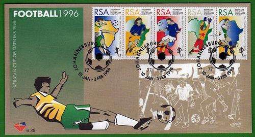 SOUTH AFRICA - FDC 6.28 - FOOTBALL 1996 x 25 - SUITABLE FOR RESALE