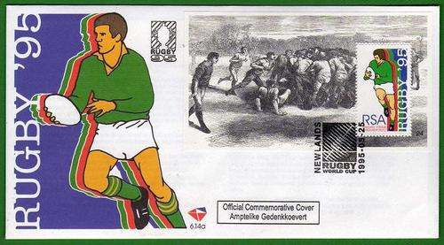 SOUTH AFRICA - FDC 6.14a - RUGBY WORLD CUP 1995