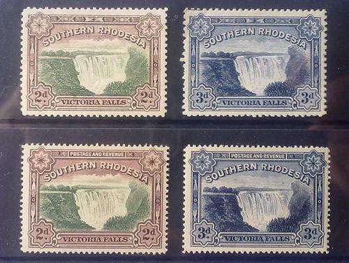 SOUTHERN RHODESIA - MNH - LARGE VICTORIA FALLS - BOTH TYPES