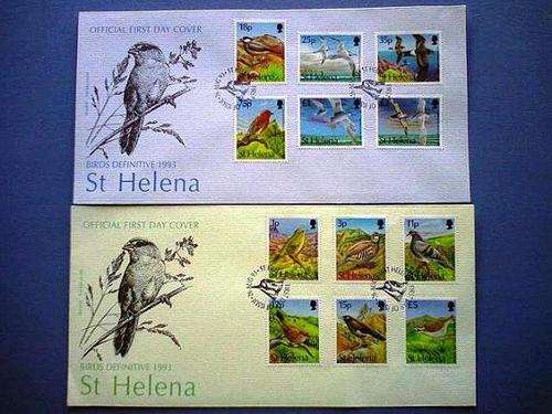 SAINT HELENA - TWO FIRST DAY COVERS BEARING VALUES TO FIVE POUNDS