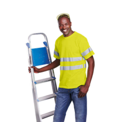 150g Poly Cotton Safety T-Shirt with tape - XL/2XL - New - 2 colours - BARRON