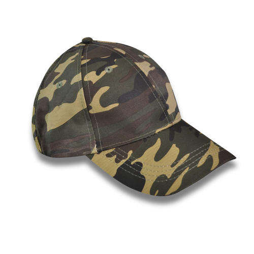 Classic Six Panel Camo Cap/Peak - olive green colour - new - Pro-Active