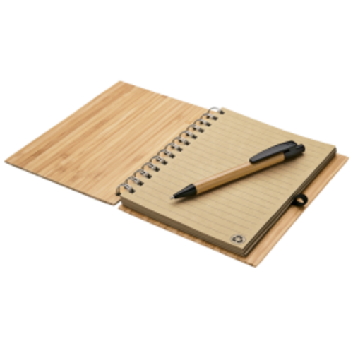 Bamboo Notebook and Pen - bamboo colour - New - BARRON