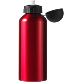 650ml Aluminium Water Bottle with Black Cap - New - 6 colours - BARRON