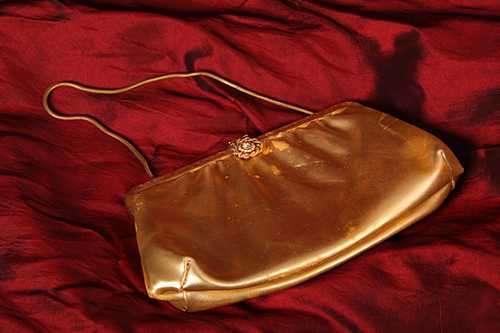 Genuine Vintage Small Gold Bag - CREAZIONE FRANCESCO label