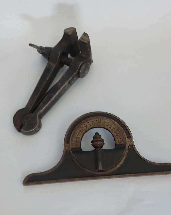 X1 Vintage Starrett No.12 Level &  x1 Vintage W.Marple and Sons Clamp