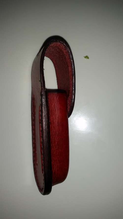 Beautiful Embossed Leather Belt Pouch