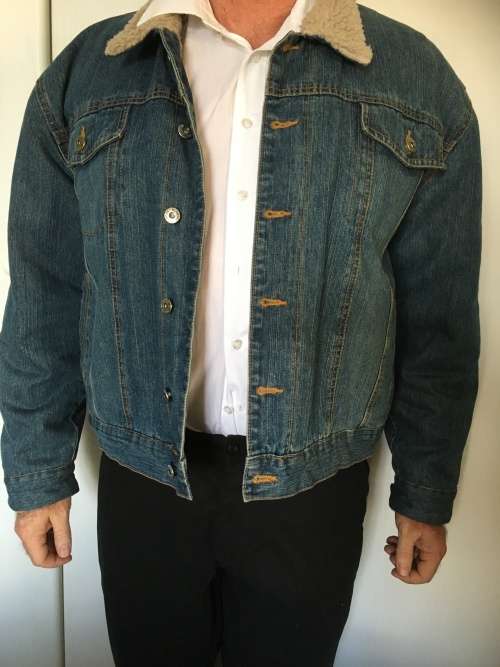 Denim, fleece linned, Bomber Jacket