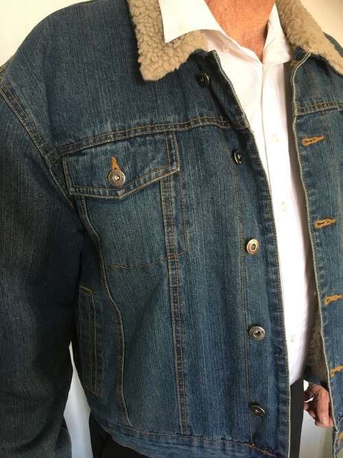 Denim, fleece linned, Bomber Jacket