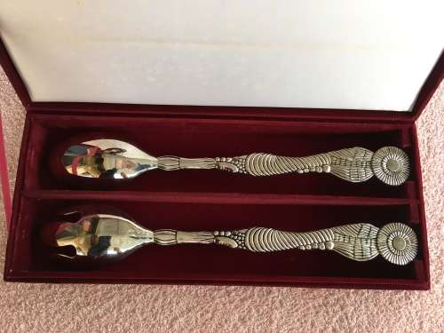 Beautiful Silver Plated Salad Servers by Godinger