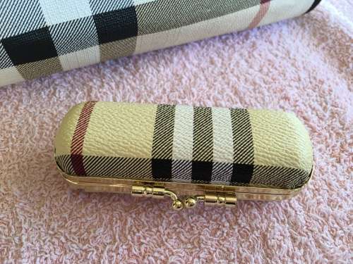 Burberry-Like Bowling bag with matching lipstick holder