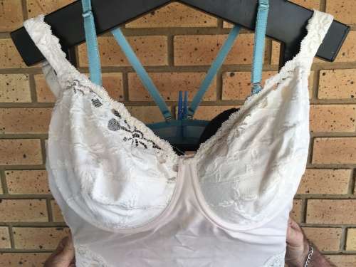 Cream Satin and Lace Support Teddy