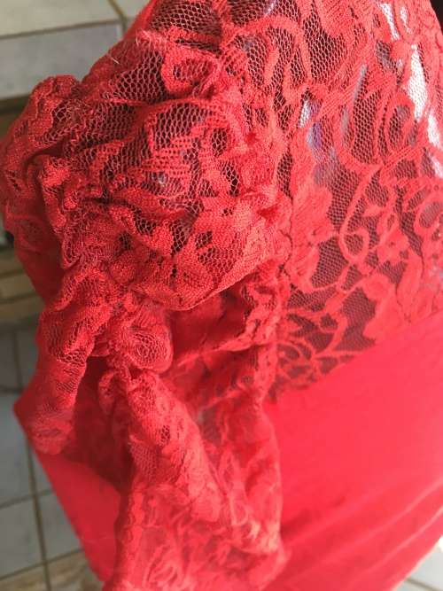 Red Lace and Style - the perfect top!