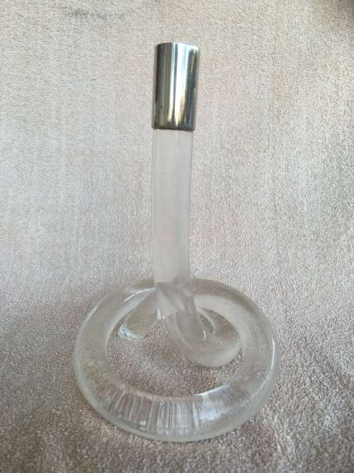 Lucite and silver plated candlesticks after Dorothy Thorpe (x2) - just gorgeous chic!