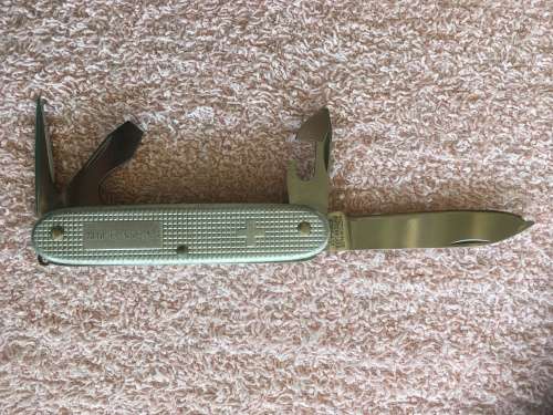 Soldier Pocket Knife (Victorinox Alox) issued to South African Army and engraved with NATO Number