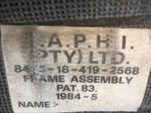 SADF (1984) H-frame Grootsak Pattern 83 (Sunhopper) - In "Like-new" condition