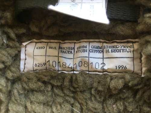 Former Yugoslavian Winter Military Camo Jacket (1996)