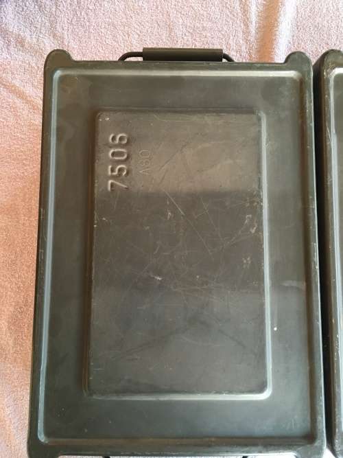 SADF Steel Ammo Boxes (7506) - x 3 in great condition!