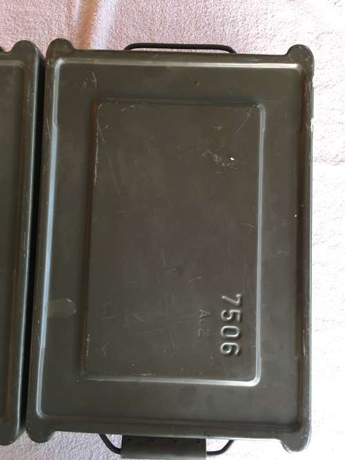 SADF Steel Ammo Boxes (7506) - x 3 in great condition!