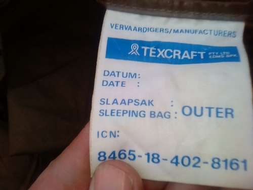 SADF Sleeping bag -good condition