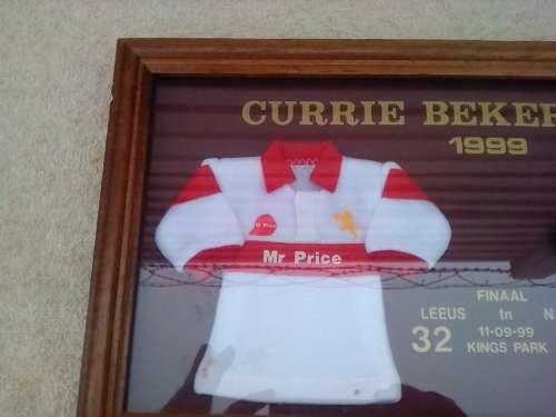 SA RUGBY CURRIE CUP FINAL1999 WALL PLAQUE